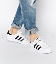 adidas Originals superstar white with black stripes trainers from iconic breafsonic