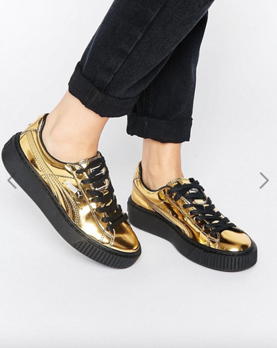 puma metallic trainers from iconic breafsonic
