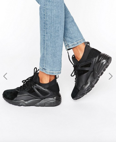 puma black trainers from iconic breafsonic